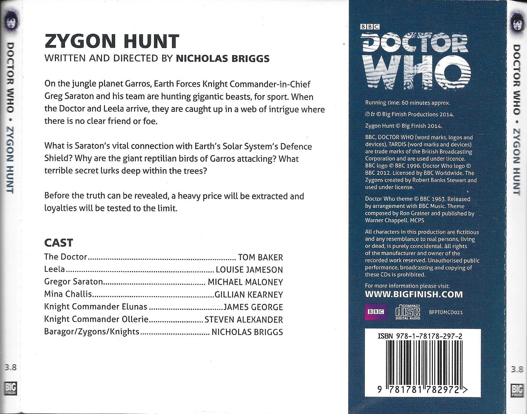 Picture of BFPTOMCD021 Doctor Who - Zygon hunt by artist Nicholas Briggs from the BBC records and Tapes library